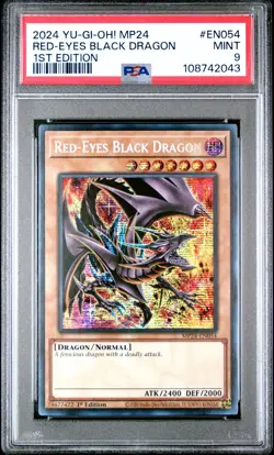 2024 Yu-gi-oh! Red-Eyes Black Dragon MP24-EN054 PSA 9 Mint - Image 1
