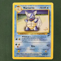 MP Wartortle 63/130 Base Set 2 Wizards Promo Gold W Stamp WOTC Pokemon Card - Image 1