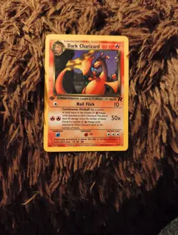 1st Edition Dark Charizard Holo Card - Image 1