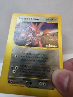 Pokemon Card Rocket's Scizor 4 Winner STAMPED Wizards WOTC Best of Game LP - Image 2