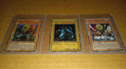 3 HP Yugioh Cards 1st Tri-Horned Dragon LOB-000, Theinen EP1-EN001, Andro Sphinx - Image 1