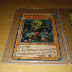 3 HP Yugioh Cards 1st Tri-Horned Dragon LOB-000, Theinen EP1-EN001, Andro Sphinx - Image 2