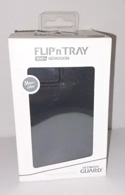 Ultimate Guard Flip N Tray Black 100+ Xenoskin Monocolor Deck Case Commander - Image 2