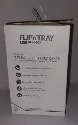 Ultimate Guard Flip N Tray Black 100+ Xenoskin Monocolor Deck Case Commander - Image 5