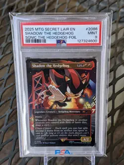 2025 MTG SECRET LAIR EN SHADOW THE HEDGEHOG SONIC FOIL PSA 9 mint - Image 1