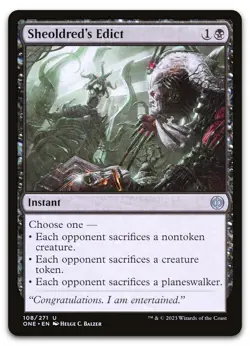 Sheoldred's Edict #108 (NM) Phyrexia All Will Be One ONE Magic MTG - Image 1