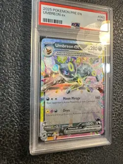 2025 POKEMON PRE EN-PRISMATIC EVOLUTIONS 60 UMBREON EX Graded PSA 9 MINT Art - Image 2