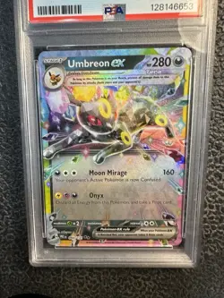 2025 POKEMON PRE EN-PRISMATIC EVOLUTIONS 60 UMBREON EX Graded PSA 9 MINT Art - Image 5