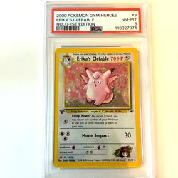 2000 Pokemon "Erika's Clefable" Holo 1st Edition Gym Heroes #3 NM-MT PSA 8 - Image 1