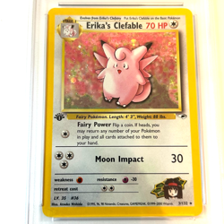 2000 Pokemon "Erika's Clefable" Holo 1st Edition Gym Heroes #3 NM-MT PSA 8 - Image 3