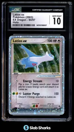 2003 POKEMON EX DRAGON #94/97 LATIOS EX HOLO CGC 10 - Image 1