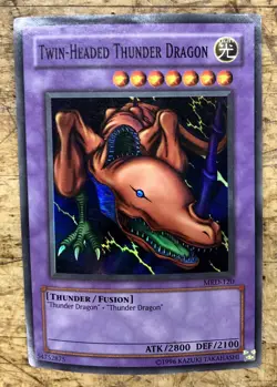 | Yugioh Twin-Headed Thunder Dragon MRD-120 Super Rare Metal Raiders - Image 1