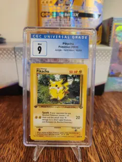 Pikachu Jungle 1st Edition Vintage Pokemon Graded CGC Mint+ 9 Card #60/64 - Image 2