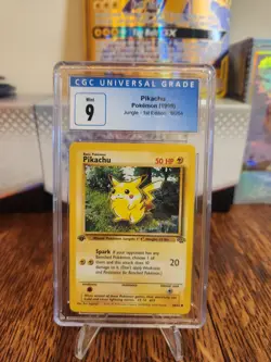 Pikachu Jungle 1st Edition Vintage Pokemon Graded CGC Mint+ 9 Card #60/64 - Image 3
