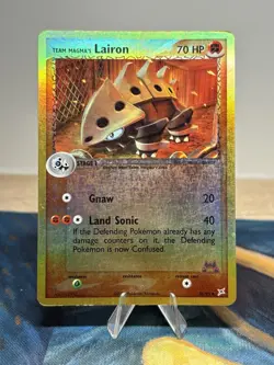 Team Magma's Lairon Reverse Holo 36/95 Ex Team Aqua's vs. Pokemon Card - Image 1