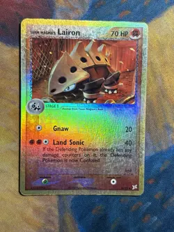 Team Magma's Lairon Reverse Holo 36/95 Ex Team Aqua's vs. Pokemon Card - Image 2