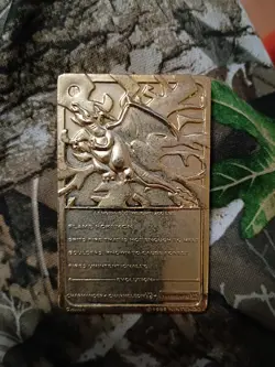 1999 Burger King Pokemon 23K Gold Plated Charizard Metal Trading Card Mini - Image 2