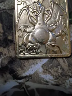 1999 Burger King Pokemon 23K Gold Plated Charizard Metal Trading Card Mini - Image 4
