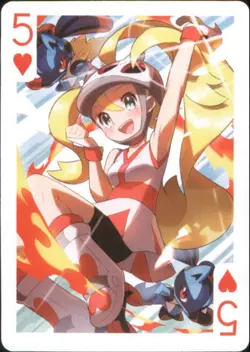 Japan PALCITY Pokemon Playing Card Poker Set #5 of Hearts Korrina Lucario - Image 1