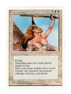 Serra Angel - Magic the Gathering MTG - Revised LP 1995 - Image 1