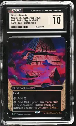 ELDRAZI TEMPLE Edge of Eternities Stellar Sights Borderless Foil CGC 10 MTG - Image 1