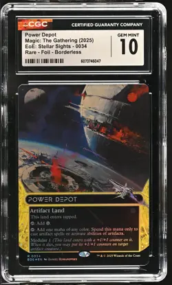 POWER DEPOT Edge of Eternities Stellar Sights Borderless Foil Rare CGC 10 MTG - Image 1