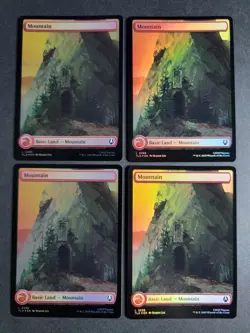 Mountain 0295 (X4 Foil) Land MTG Avatar - Image 1