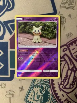 Pokemon Card Mimikyu Cosmic Eclipse Reverse Holo Rare 97/236 - Image 3