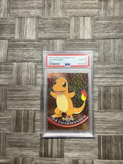 Charmander Foil (Raindrop) 1999 Topps Pokemon PSA 10 - Image 1
