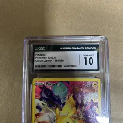2023 Pokemon Sword & Shield Crown Zenith Full Art Pikachu #160 CGC 10 GEM MINT - Image 2