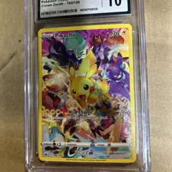 2023 Pokemon Sword & Shield Crown Zenith Full Art Pikachu #160 CGC 10 GEM MINT - Image 5
