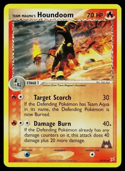 Pokemon Card - Team Magma's Houndoom Team Magma vs Team Aqua 34/95 Non Holo - Image 1
