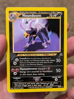 Pokemon 2001 Neo Discovery Houndoom 23/75 Unlimited English - Image 1