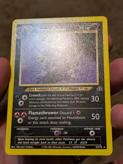 Pokemon 2001 Neo Discovery Houndoom 23/75 Unlimited English - Image 2