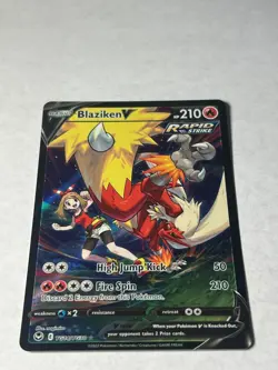 Pokemon TCG Blaziken V TG14/TG30 Silver Tempest Trainer Gallery Ultra Rare NM - Image 1