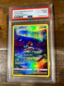 POKEMON 2023 Crown Zenith Full Art KELDEO #GG07 PSA 9 Mint RARE 2 - Image 1