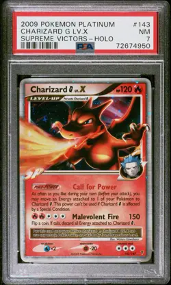 Pokemon Charizard G Lv.X Supreme Victors Holo Ultra Rare #143 PSA 7 - Image 1