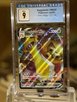 Aegislash Vmax 127/185 2020 Pokemon Vivid Voltage Holo Graded Slab Mint - CGC 9 - Image 1