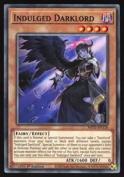 Indulged Darklord - MP21-EN118 - Common - 1st Edition Yugioh - Image 1