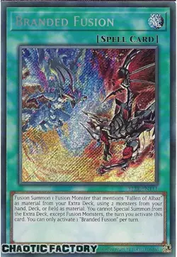 YUGIOH BLTR-EN111 Branded Fusion Secret Rare 1st Edition NM - Image 1