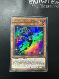 YUGIOH DESTINY HERO DREAMER ULTRA RARE BLLR-EN024 1ST EDITION - Image 1