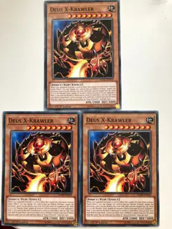 Yugioh Deus X-Krawler DANE-EN019 Common NM x3 Play Set - Image 1