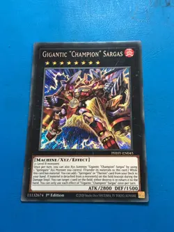 YUGIOH Secret Rare Gigantic "Champion" Sargas PHHY-EN045 1st Edition - Image 1