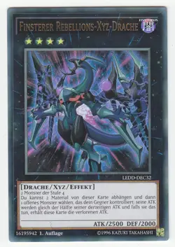 Yu-GI-OH Finsterer Rebellions XYZ Drache Ultra Rare LEDD-DEC32 NEU! - Image 1