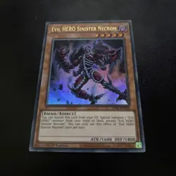 Evil Hero Sinister Necrom LDS3-EN026 Ultra Rare Yugioh Card 1st Edition Mint - Image 1