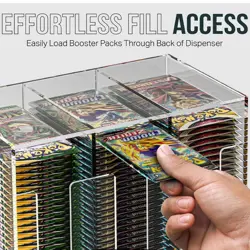 3 Slot Acrylic TCG Premium Booster Pack Dispenser/Display/Clear/Pokemon/Yu-Gi-Oh - Image 3
