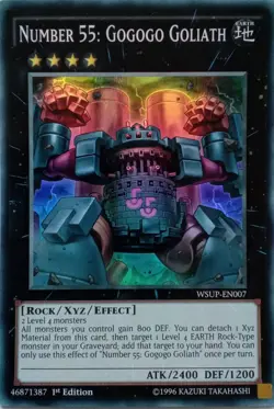 WSUP-EN007 NUMBER 55: GOGOGO GOLIATH SUPER RARE 1ST EDITION YuGiOh CARD - Image 1