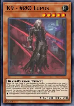 K9-00 Lupis Yu-Gi-Oh! JUSH-EN034 1st Ultra Rare - Image 1