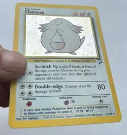 Pokemon TCG Chansey Base Set Holo Rare Card 3/130 Unlimited LP - Image 2