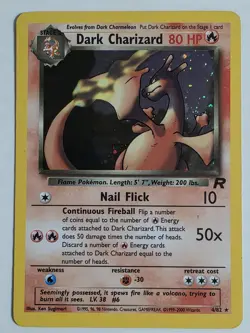 Dark Charizard - 4/82 - Pokemon Team Rocket Unlimited Holo Rare Card LP - Image 1